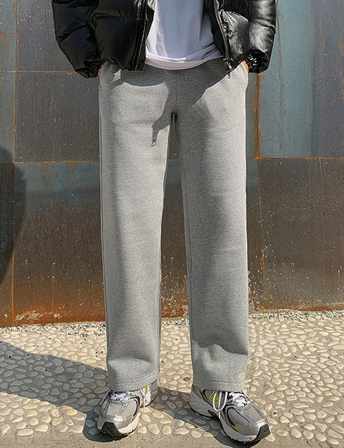 레인 기모 세미와이드 트레이닝 팬츠 (7color)