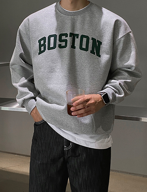 보스턴 오버핏 맨투맨 (4color)