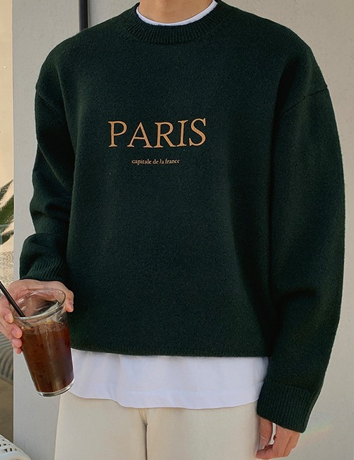 PARIS 나염 오버핏 니트 (5color)